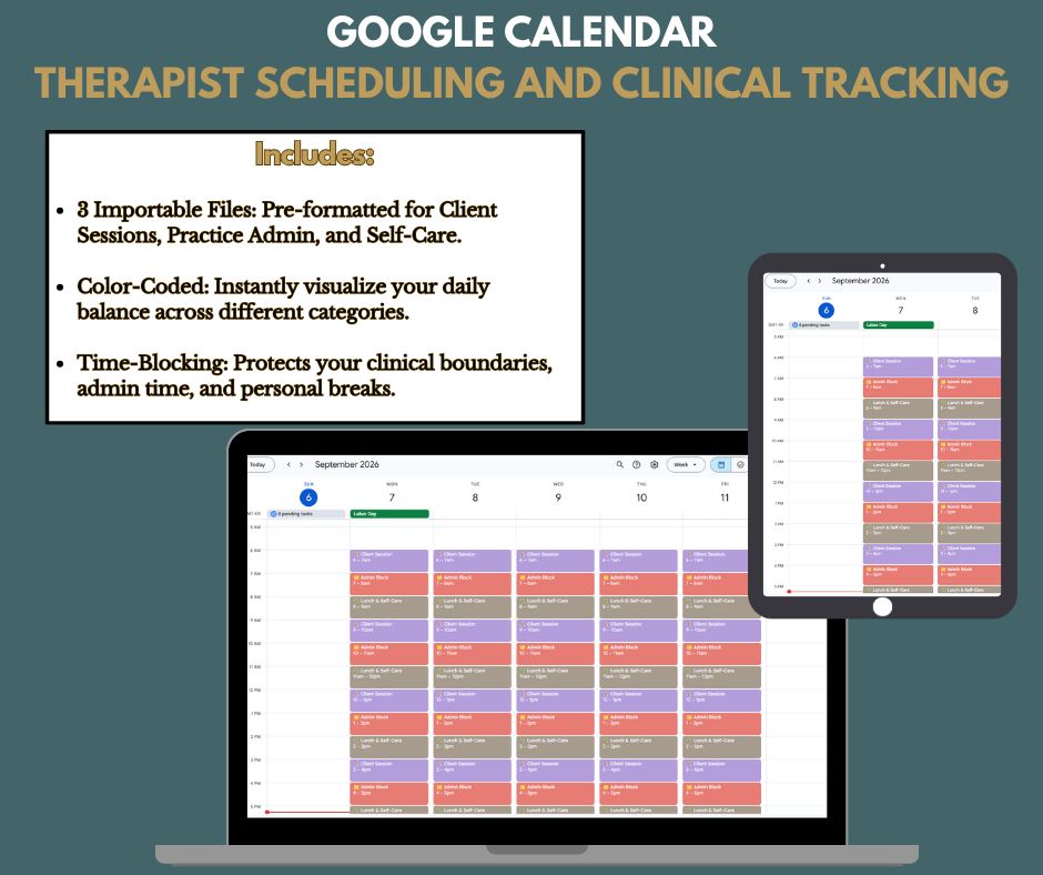 The Ultimate Therapist Digital Planner and Calendar